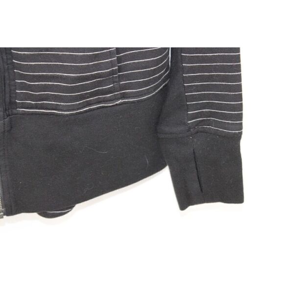 Cabi 3378 Sporty Sprint Jacket Womens Medium Black White Striped Full Zip Modern - Picture 10 of 14